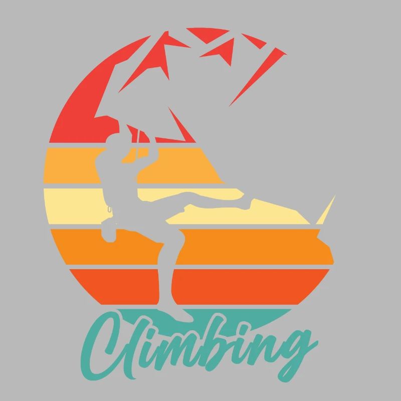 Climbing Retro Mountain Climbing