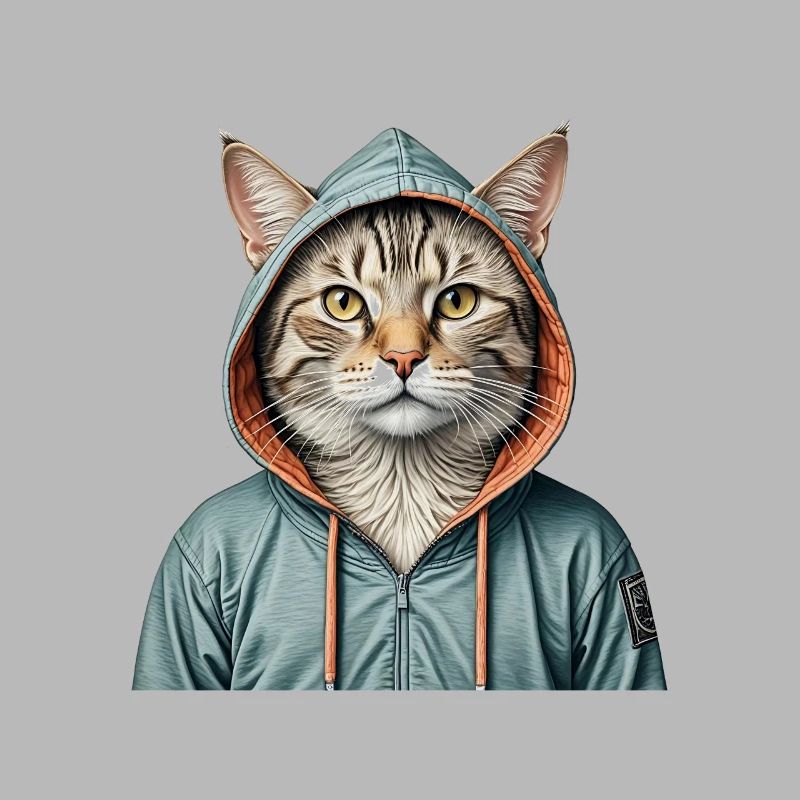 Katze trägt eine Jacke