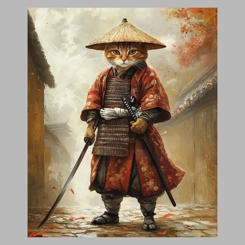 Chat Samouraï