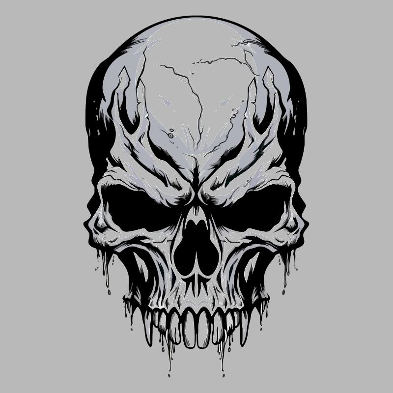Skull Black White Skull Skeleton Gothic