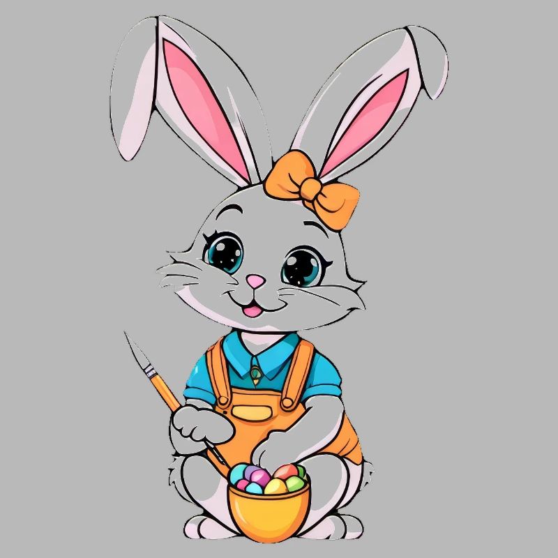 Easter bunny with Easter eggs