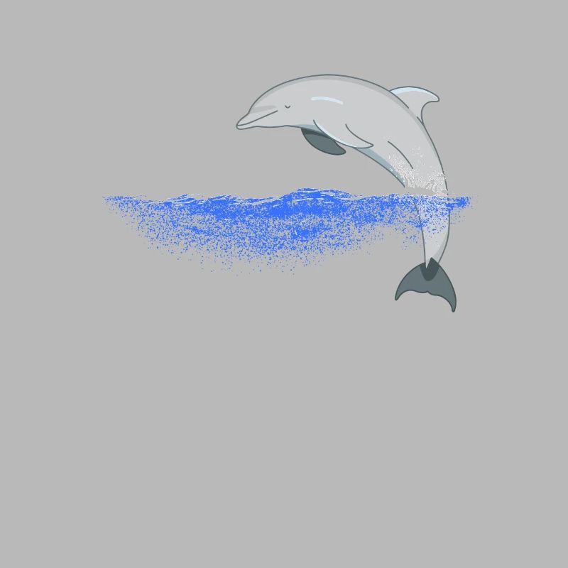 Conception de dauphins sautant