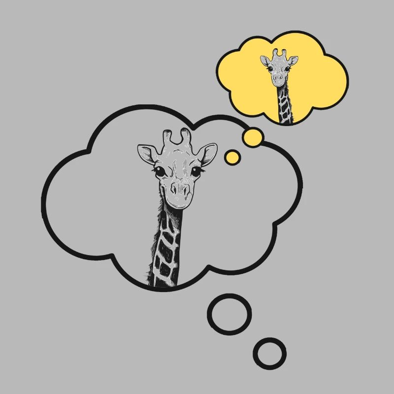 Giraffe denkt an eine Giraffe