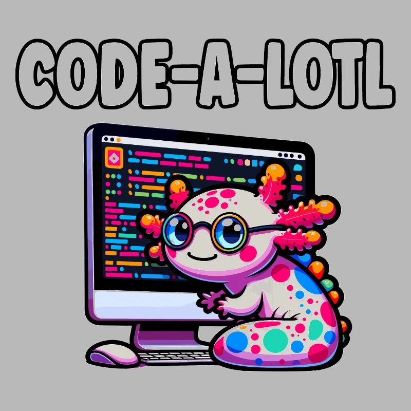 Cadeau de programmation drôle d’axolotl codage
