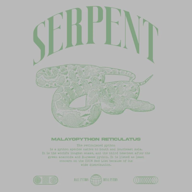 Gardien de reptiles python réticulé Streetwear
