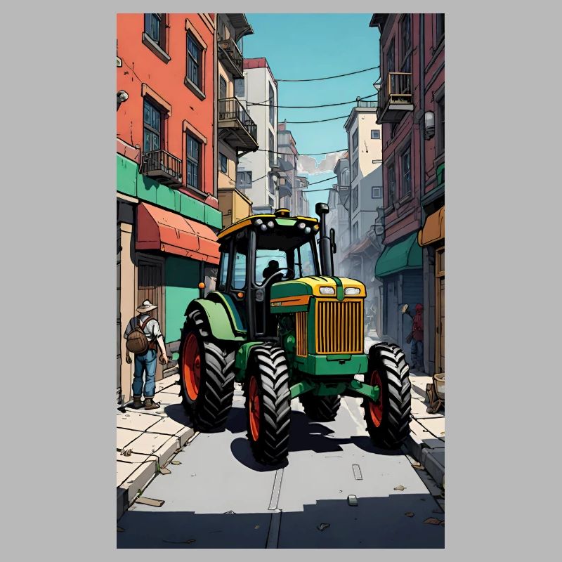 Traktor auf Bauernprotest