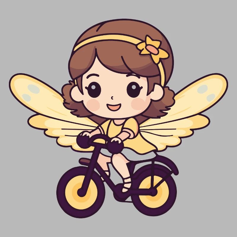 Fée Mignon Vélo Bande Dessinée