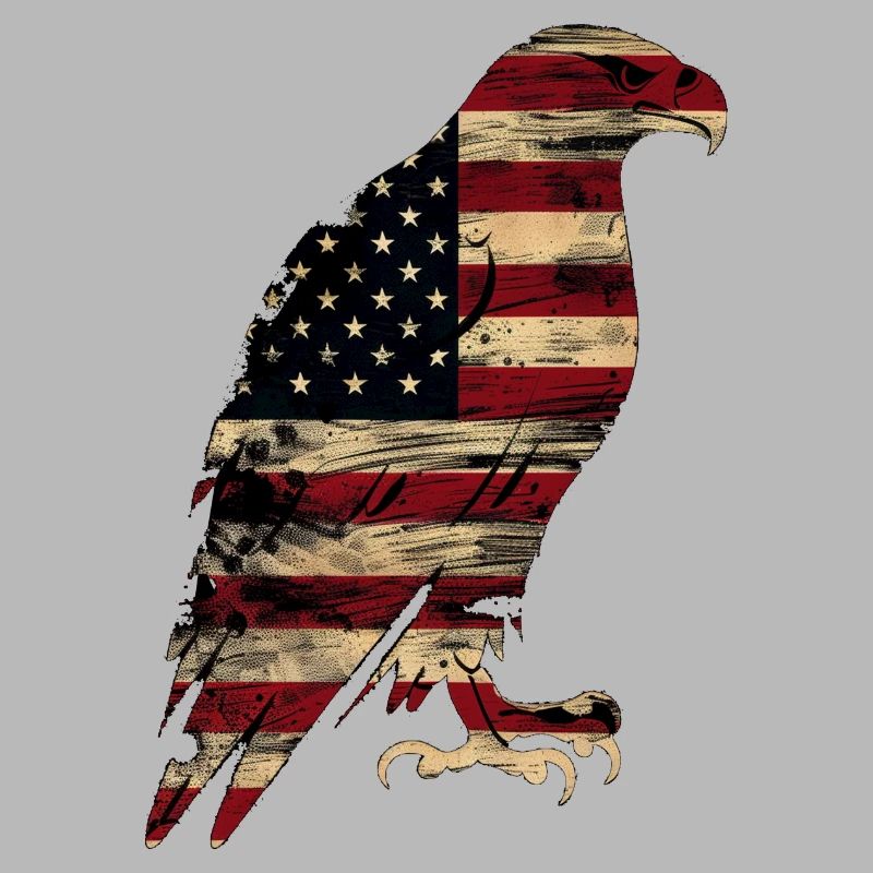 Drapeau américain Eagle Silhouette American Heritage 2