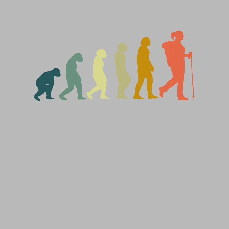 Evolution Wanderin Backpacker Pilgrim Wanderwoman