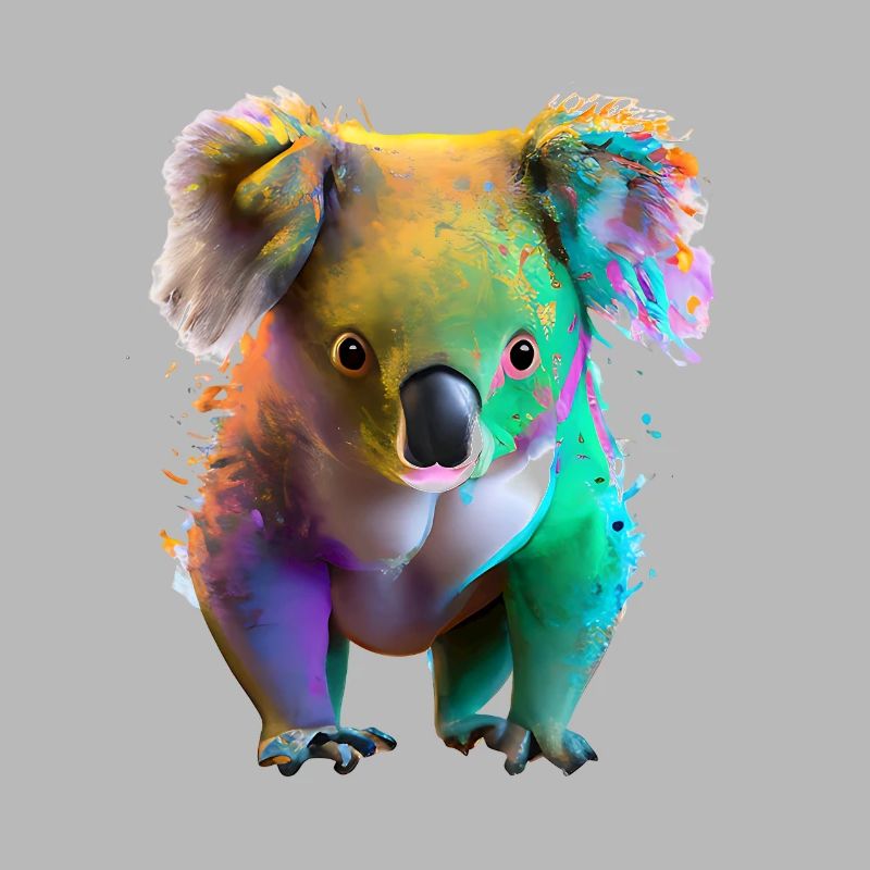 Koala dans l’explosion de couleurs