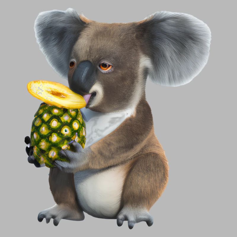 Koala et ananas