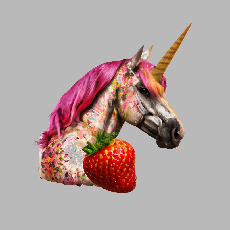 Erdbeer Einhorn Design
