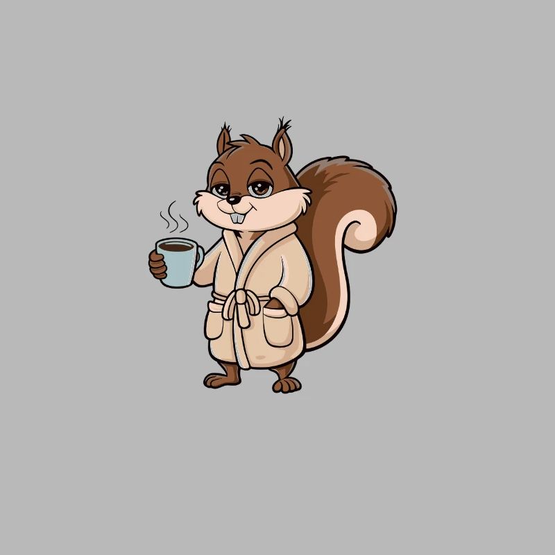 Running on Nuts and coffe funny Squirrel Coffee