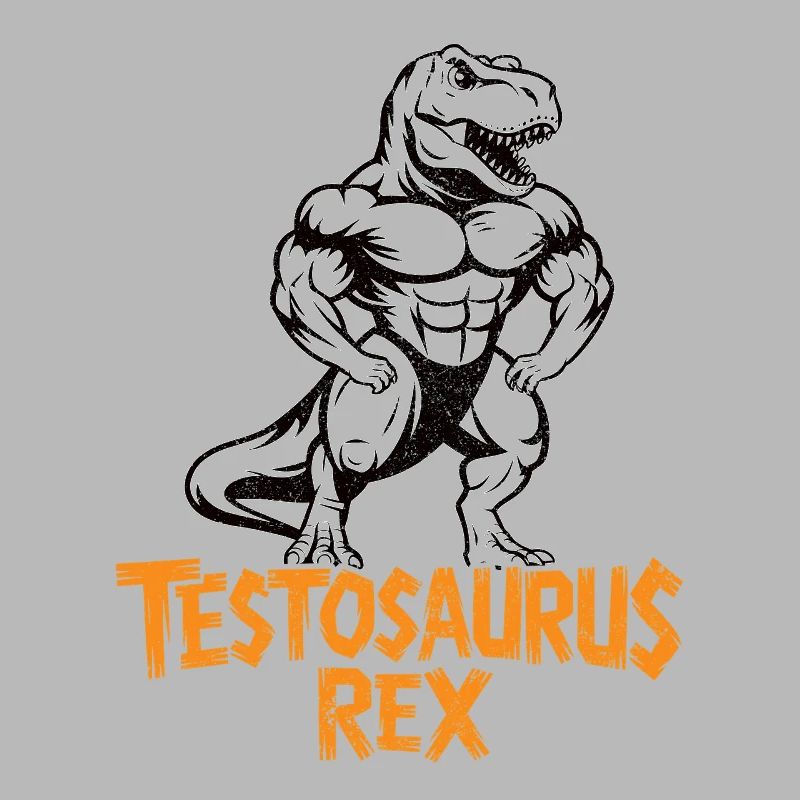 Testosaurus Rex Lustiger Bodybuilder Dinosaurier