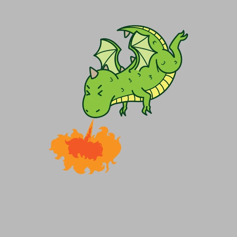 Dragon crache du feu Créatures mythiques Conte de fées