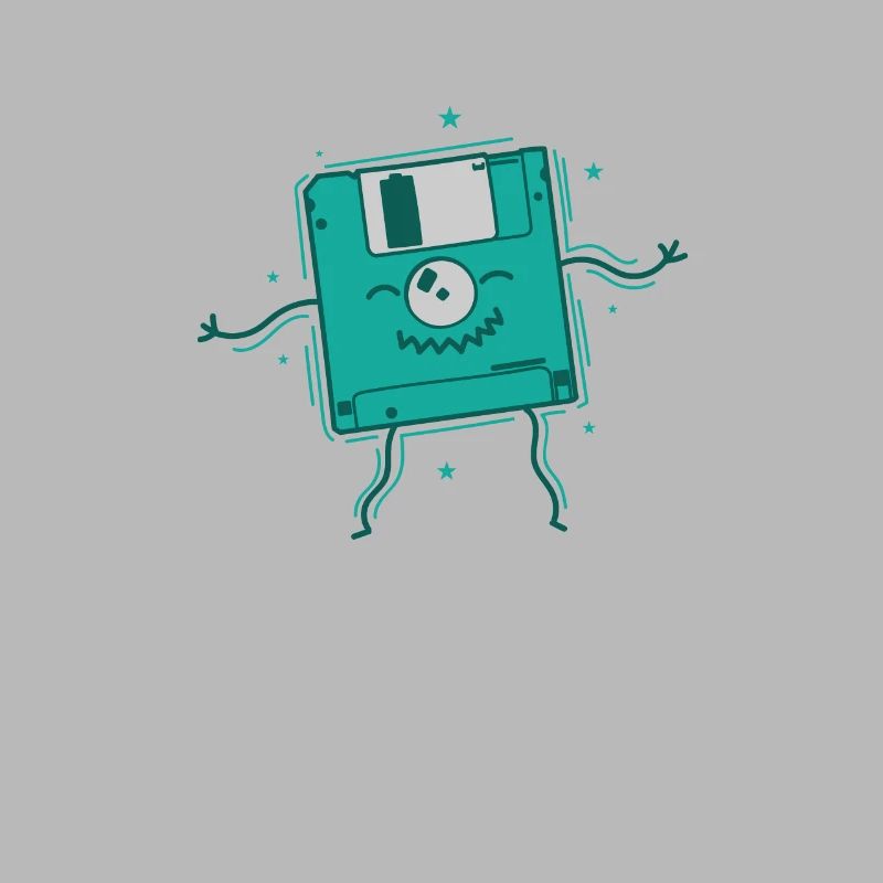 Floppy Disk Dances Retro Storage Module Disk