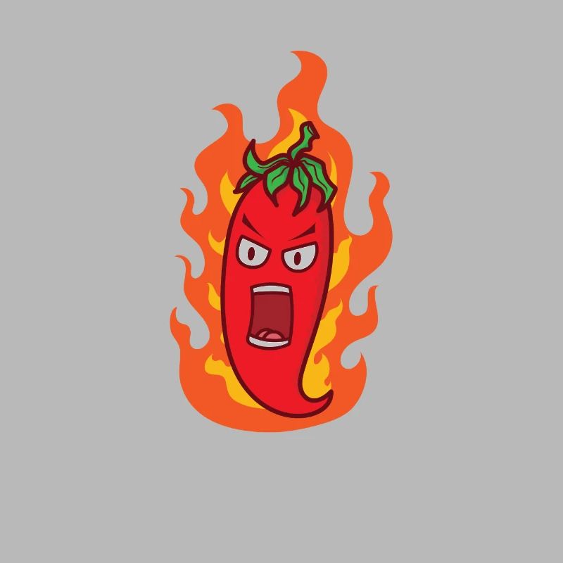 Épicé piquant piment chaud comme le feu