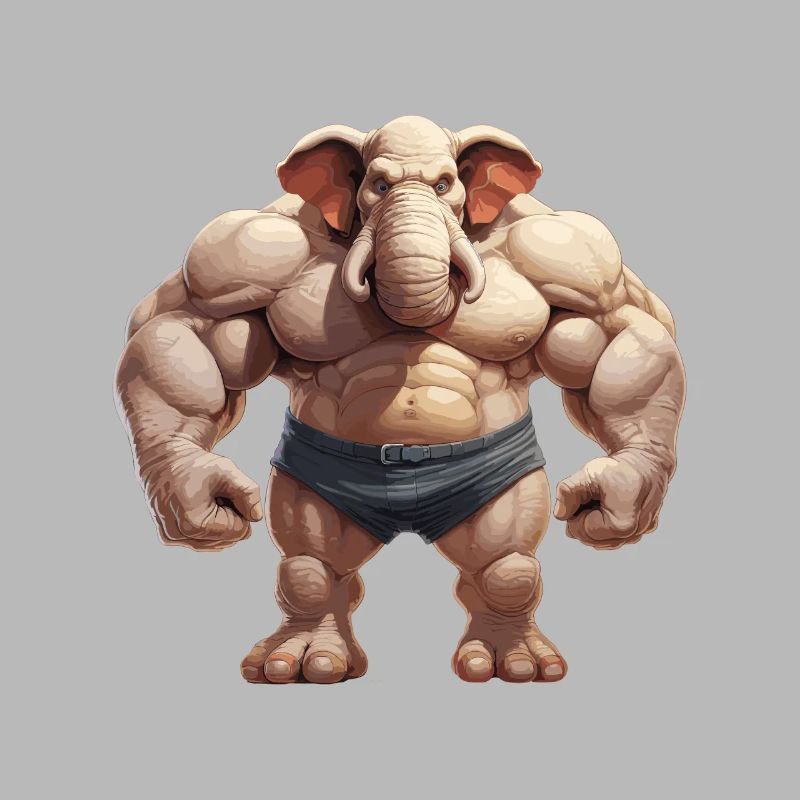 Bodybuilder Eléphant