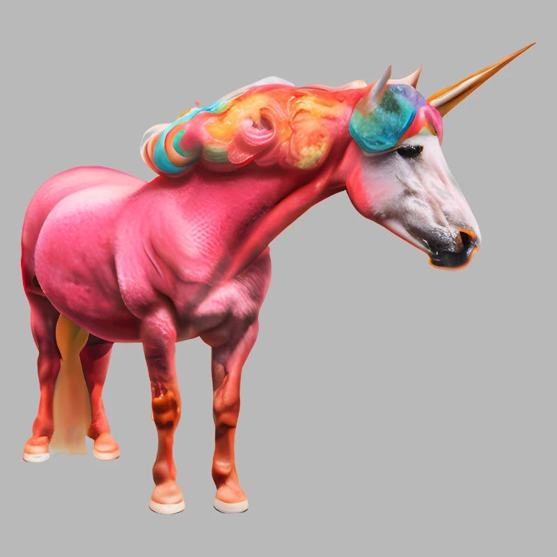 Buntes Lockiges Einhorn