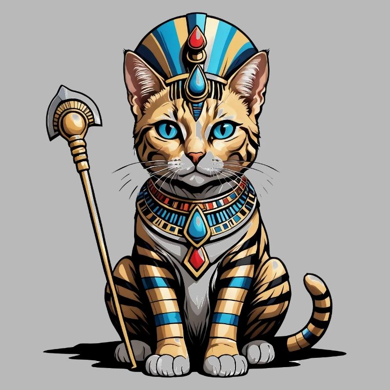 Chat Pharaon Chat Égypte Pyramide Cadeau