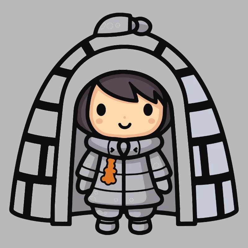 Bande dessinée d’hiver Eskimo Igloo