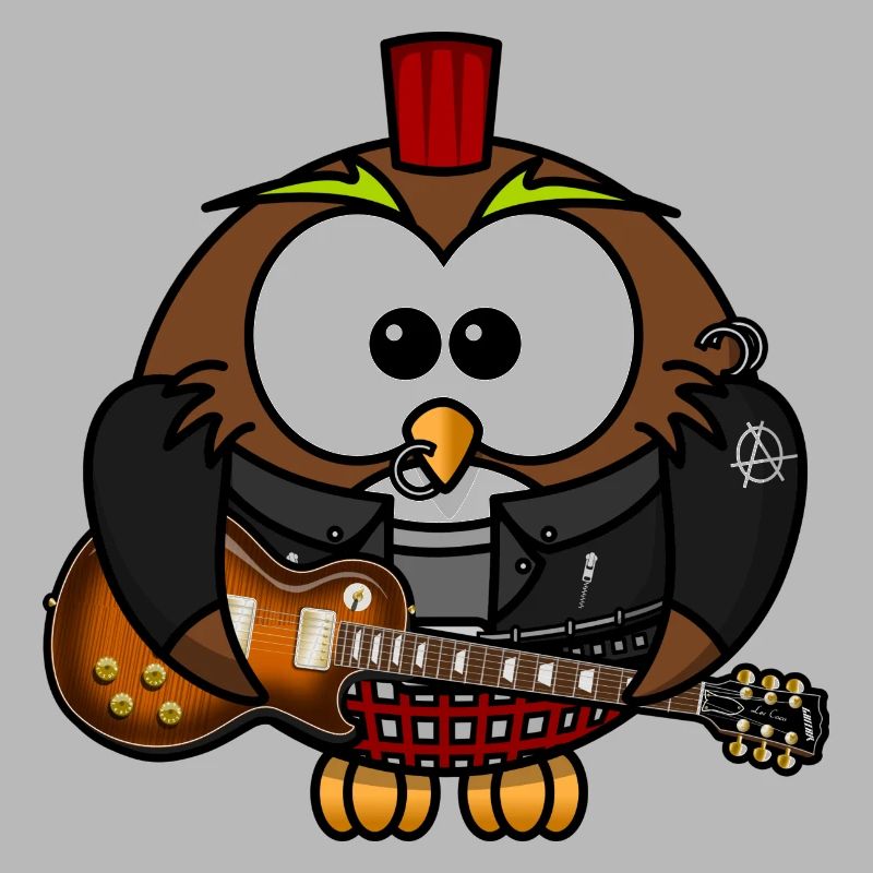 Chouette comme Punk avec guitare