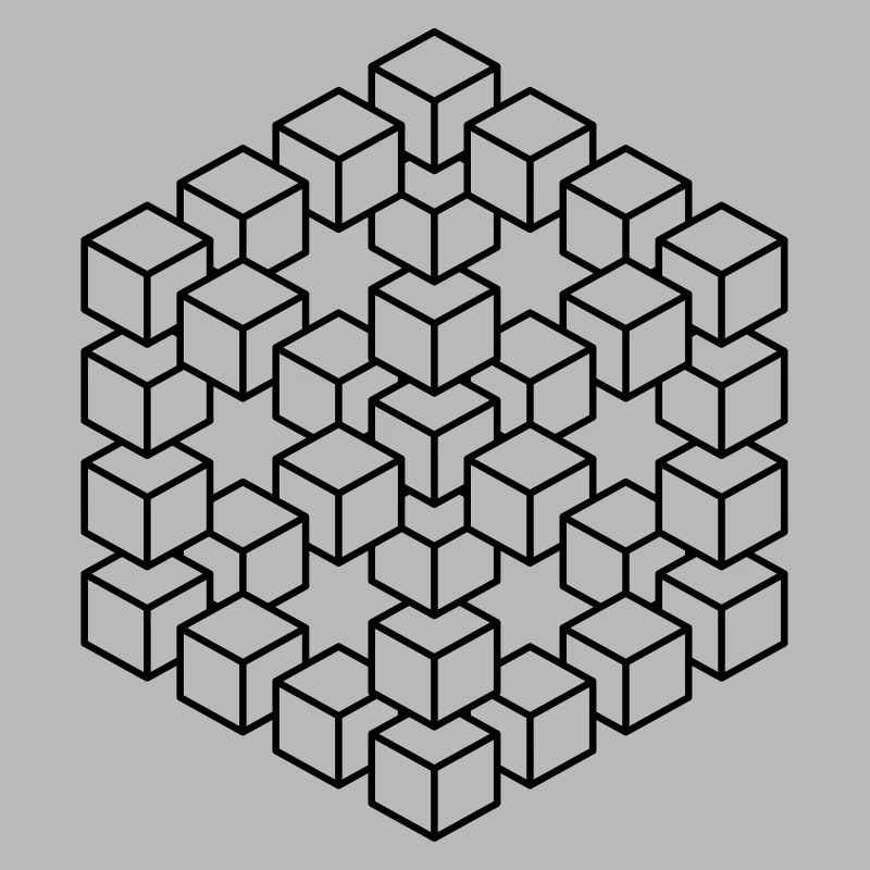 Figure impossible imagination géométrie cube Escher