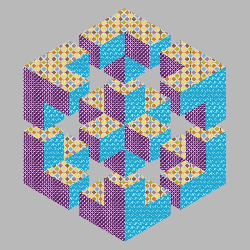 Figure impossible imagination géométrie cube Escher