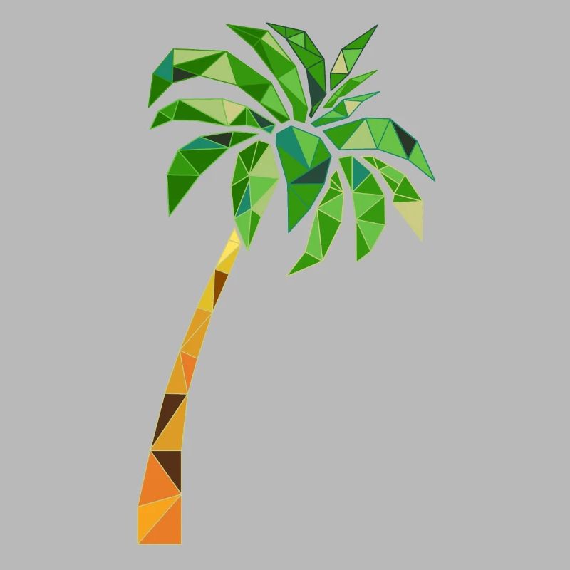 Geometric palm tree