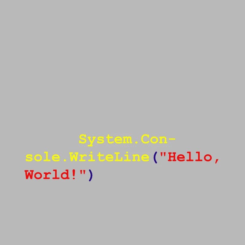 Programme cadeau pour les développeurs Hello World C # Sharp