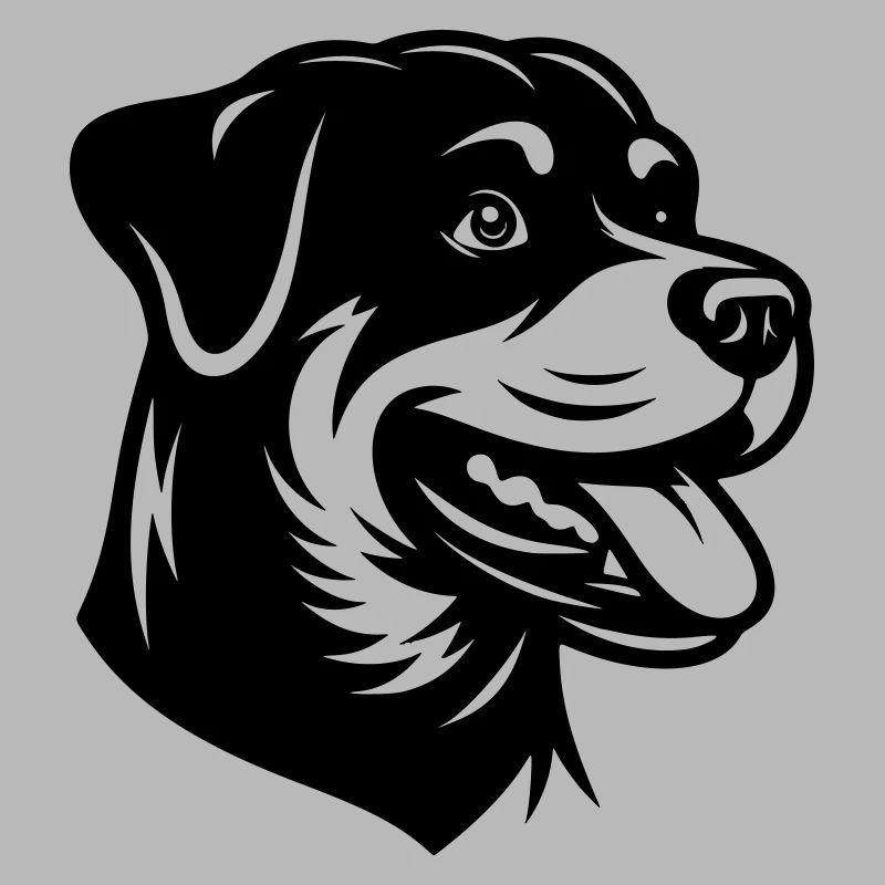 Rottweiler Drawing Head