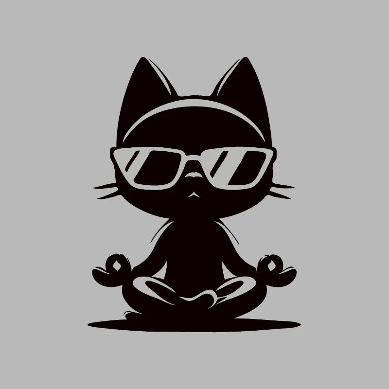 Conception de chats de yoga cool