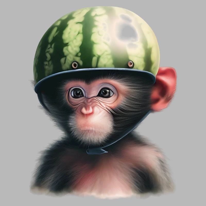 Singe à la pastèque