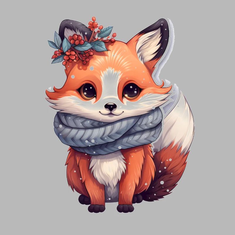 cute fox wintry