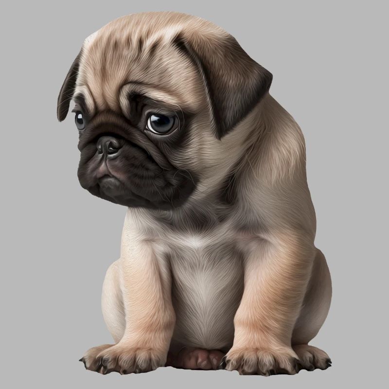 Chiot carlin timide
