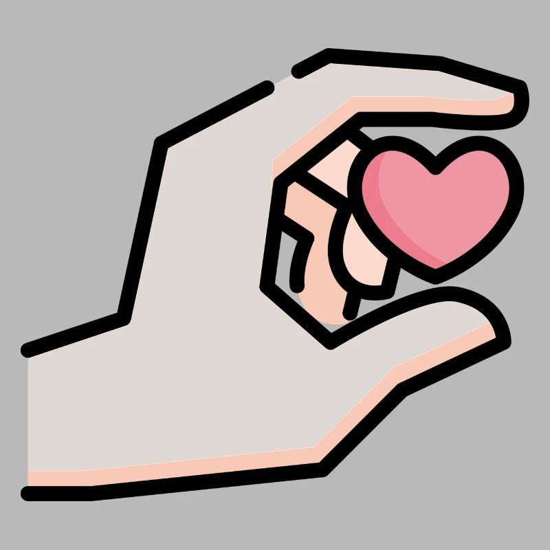 Hand mit Herz Geschenk Idee