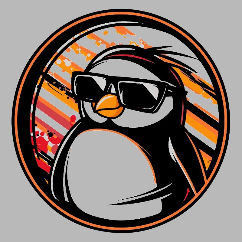 Pinguin Comic Cool Sommer