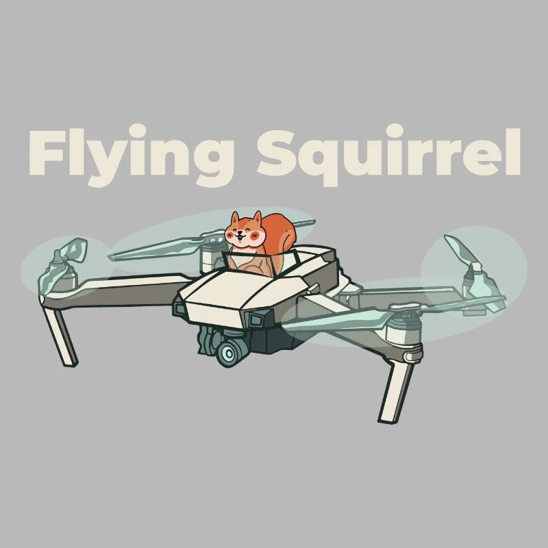 Flying squirrel - squirrel in quadcopter