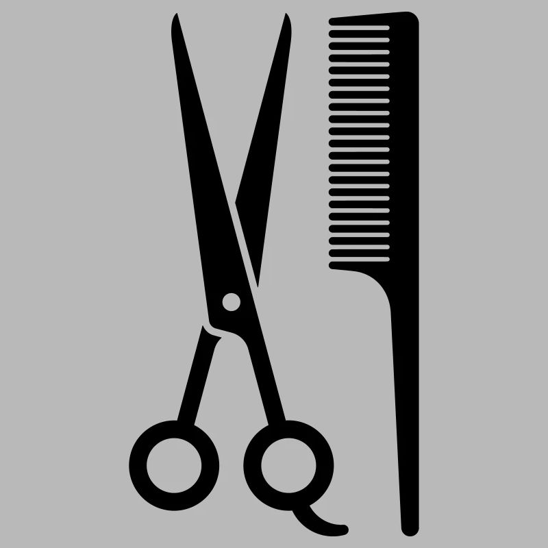 Ciseaux et peigne à cheveux