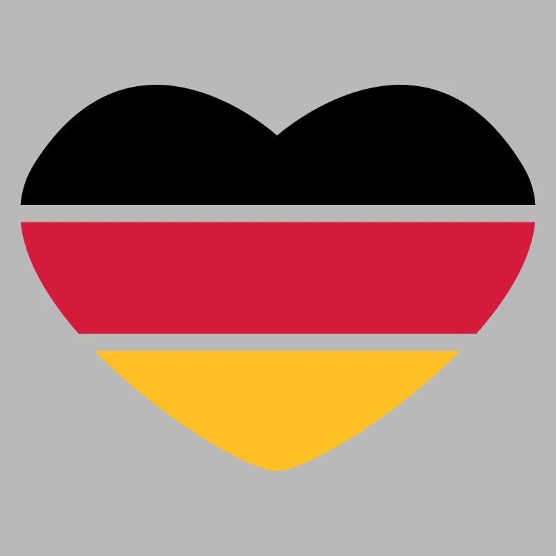 Heart 3colored - Black Red Gold - Germany