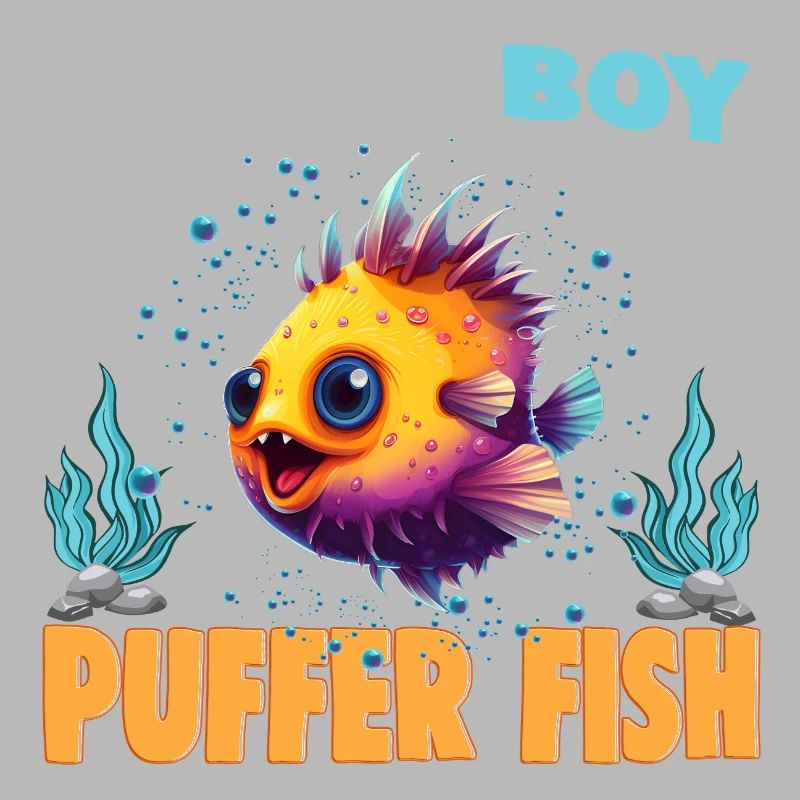 Juste un garçon qui aime le poisson-globe