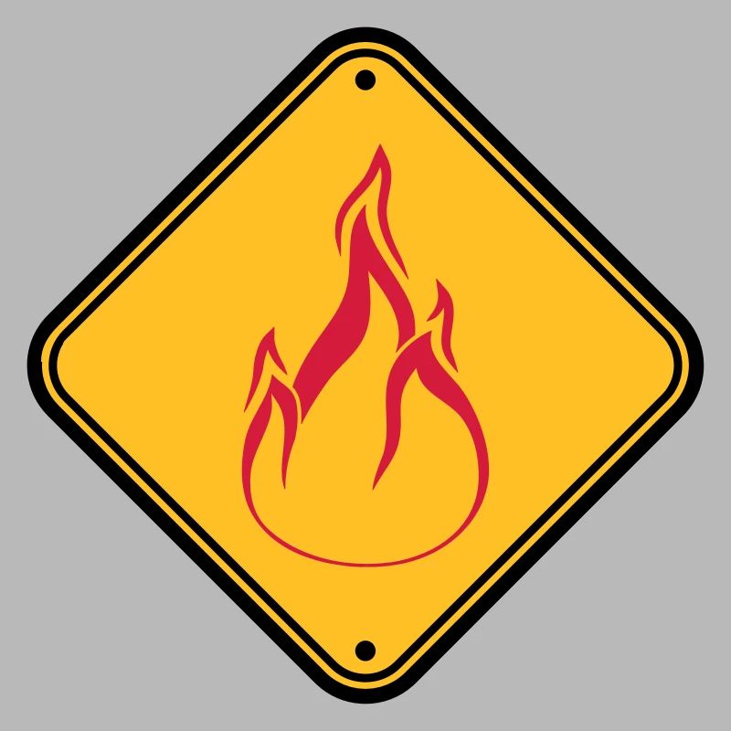 Shield note warning caution caution danger feu