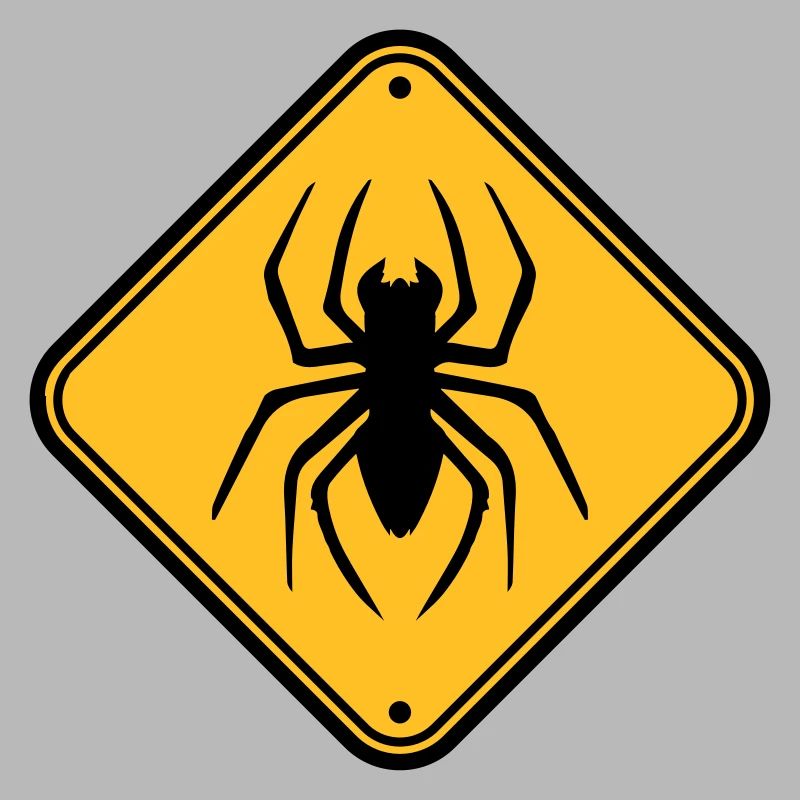 shield warning caution hazard caution zone spider
