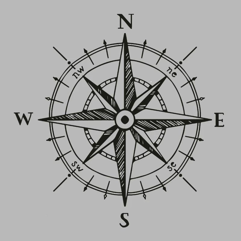 Compass Logo Font Hiking Distant Adventure