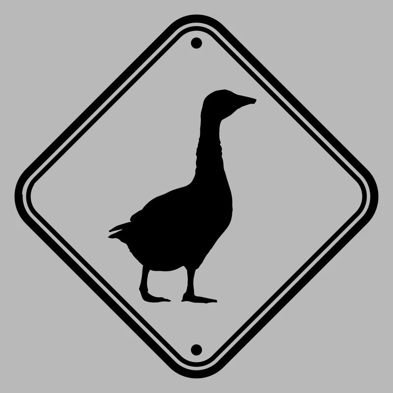 Gans Schild Vorsicht