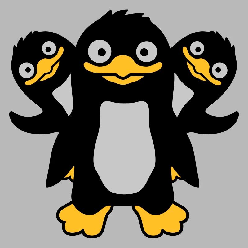 3 lustige Pinguin Freunde