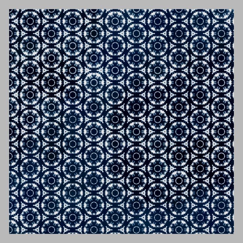 Silver Dark Blue Tie Dye Textile Pattern