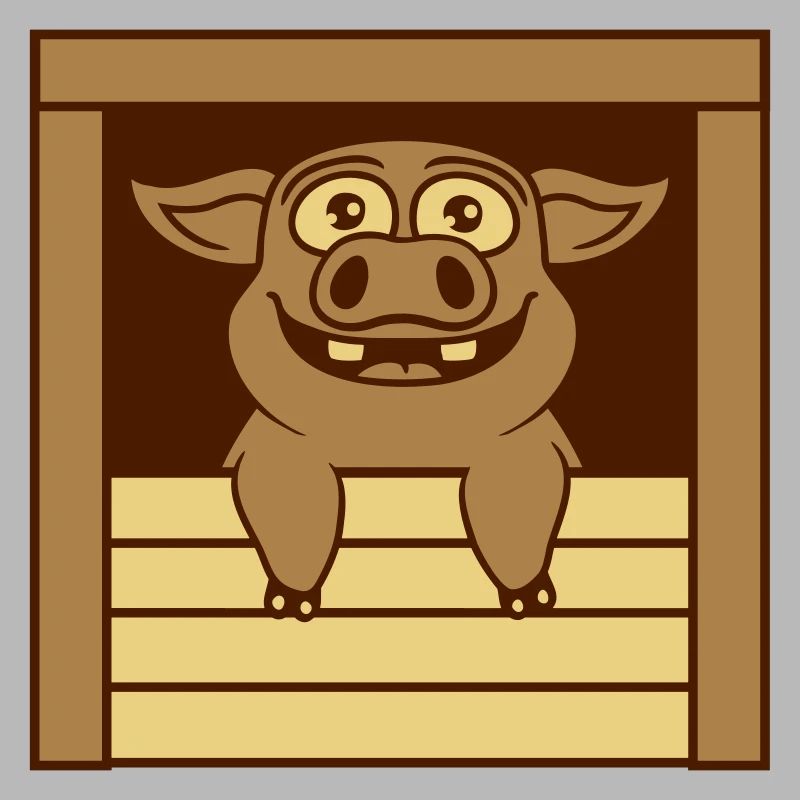 Comic drôle de cochon d’écurie