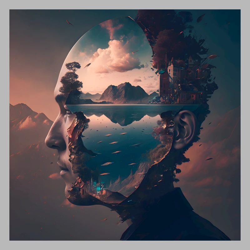 Head With a Landscape Inside
