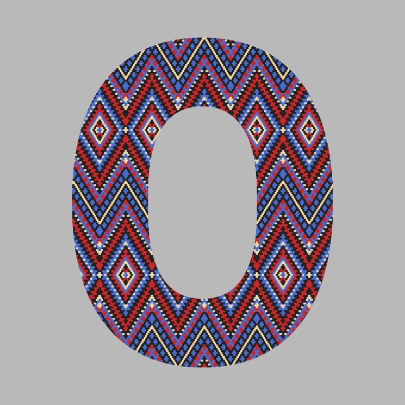 Monogramm Buchstabe O - geometrisches Muster